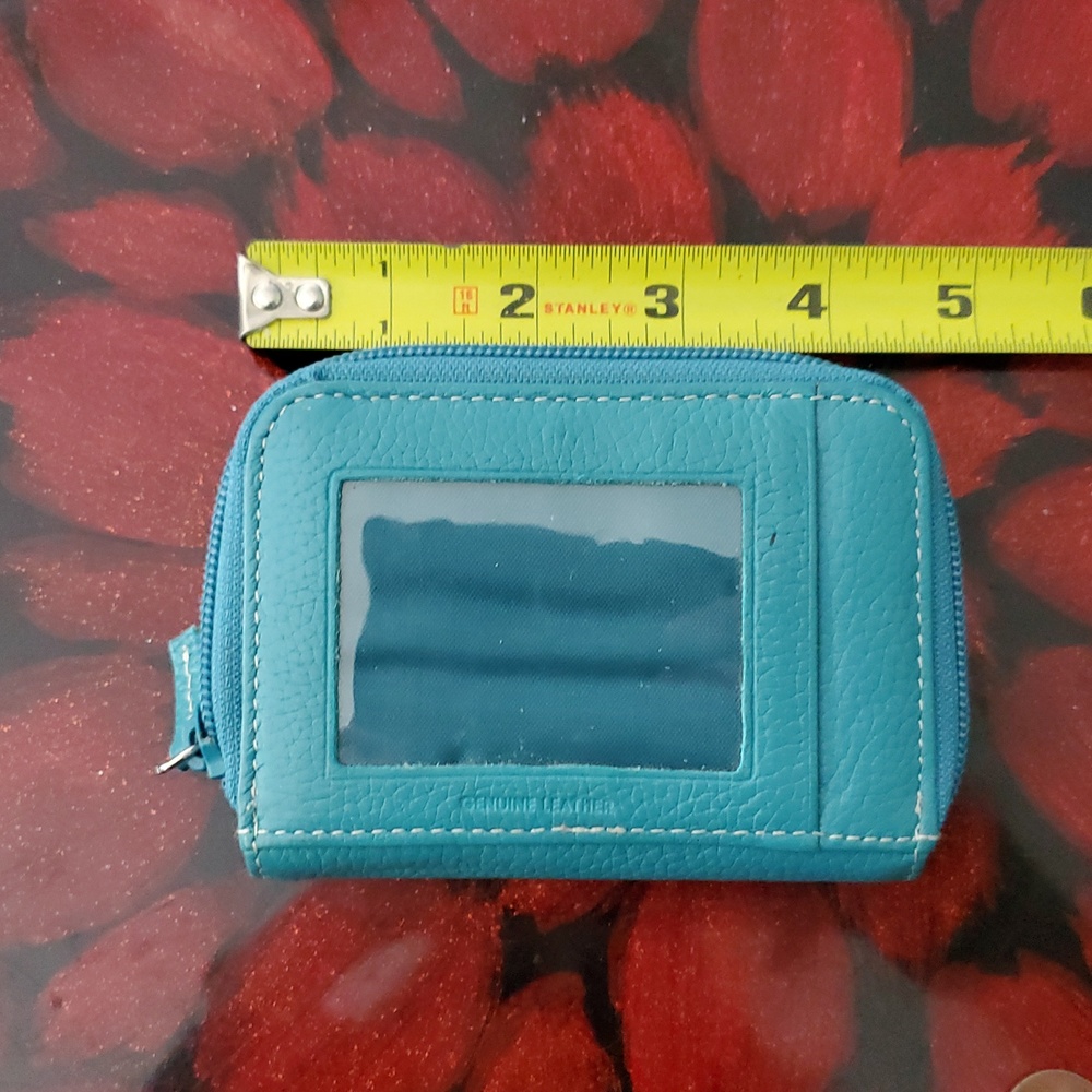 Blue leather coin purse 👛 💙